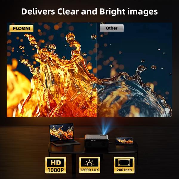Mini 5G wifi & Bluetooth HD Projector - Portable 4k Home Theater